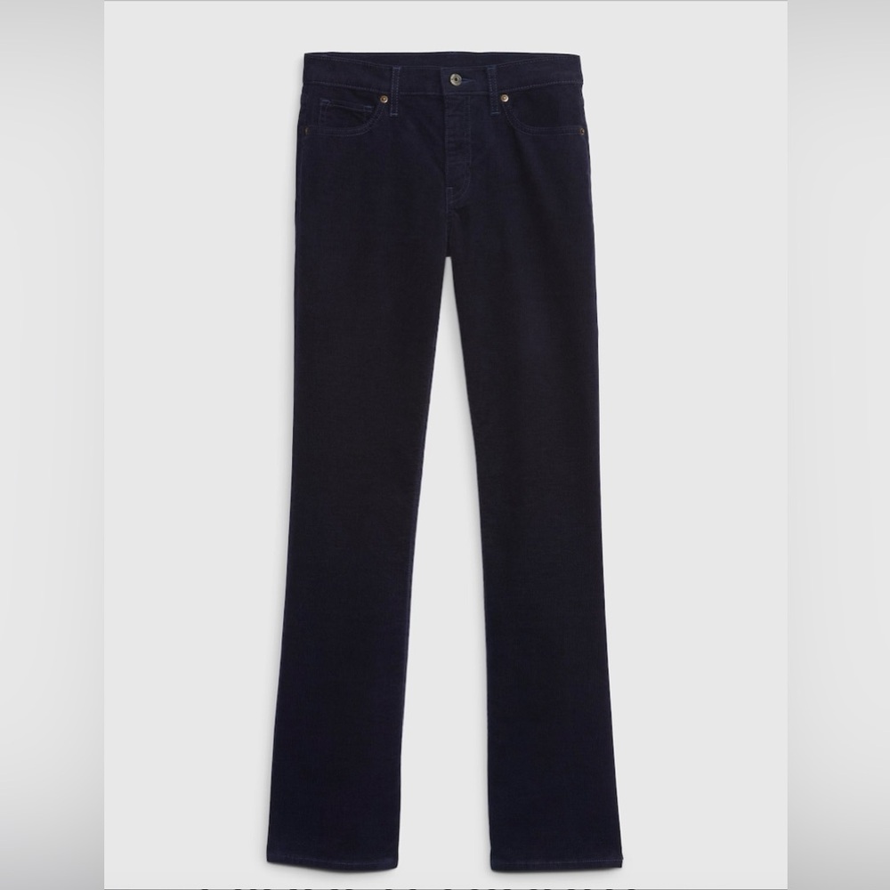 Gap Mid Rise Corduroy Baby Boot Pants Navy Blue Size 28 Regular